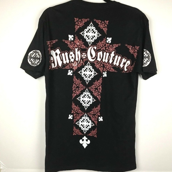 Mens Rush Couture T Shirt size M - Black - Picture 8 of 8